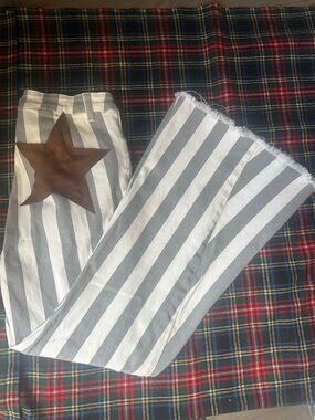 Unbranded Western Stripe Bell Bottom Jeans w/ Star Patches Size 6